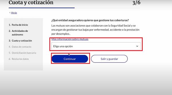 ENTIDAD ASEGURADORA ALTA EN TRABAJO AUTONOMO SEGURIDAD SOCIAL