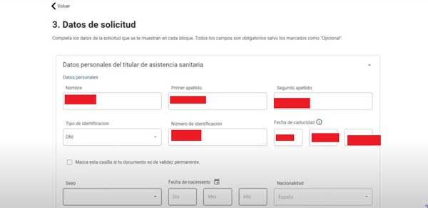 DATOS PERSONALES TITULAR ASISTENCIA SANITARIA RECONOCIMIENTO DEL DERECHO A ASISTENCIA SANITARIA Y GESTION DE BENEFICIARIOS