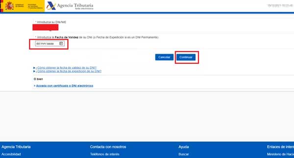 FECHA DE VALIDEZ EXPEDICION DNI