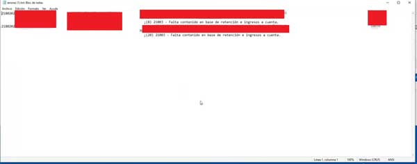 FICHERO RESUMEN DE ERRORES