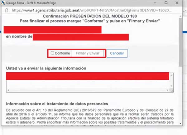 FIRMAR Y ENVIAR REGISTROS CORRECTOS