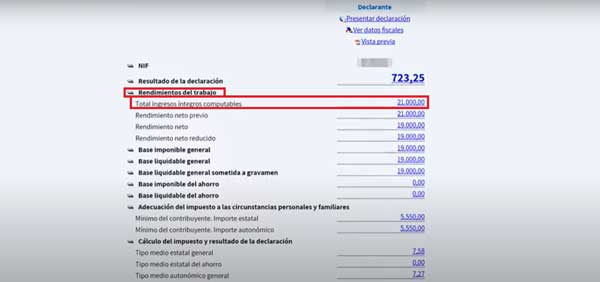 RESUMEN DE DECLARACIONES AEAT