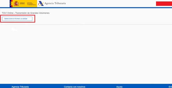 SELECCIONE EL FICHERO A VALIDAR