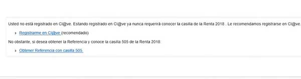 cl@ve pin y referencia con casilla 505