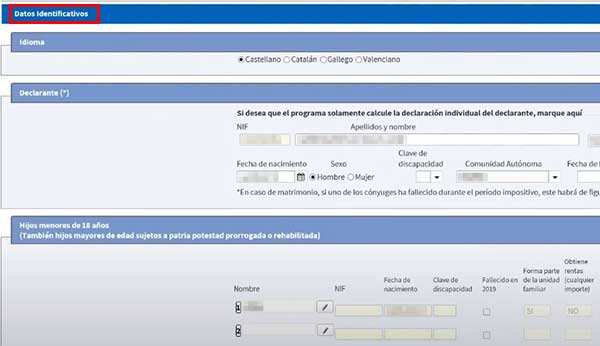 datos identificativos para cambiar codigo iban de banco en renta web