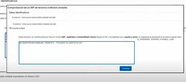 no identificado para personas fisicas en validar datos del contribuyente