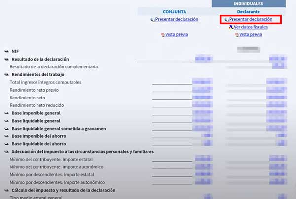 presentar declaracion con cambios y modificaciones hechas