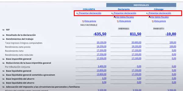 presentar declaracion en deduccion por conyuge no separado legalmente con discapacidad