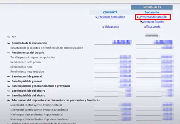 presentar declaracion modificada
