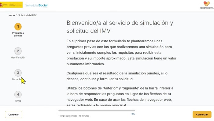 partes para solicitar el ingreso minimo vital