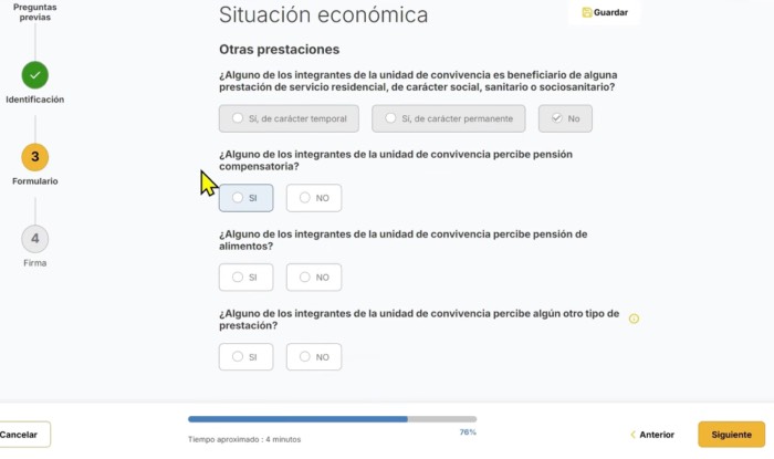 situación economica para solicitar ingreso minimo vital