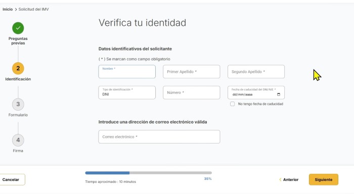 verificar identidad para solicitar ingreso minimo vital